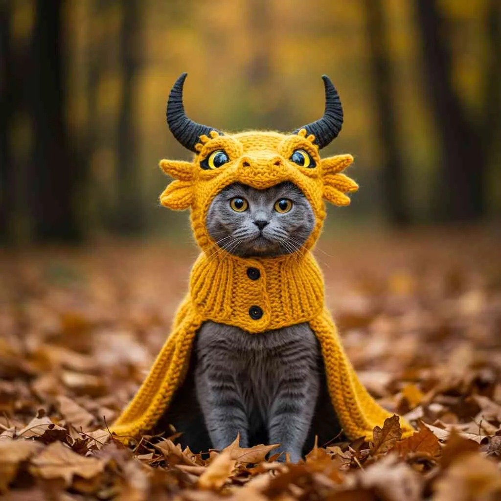 🔥Last Day 49% OFF - 🐉DIY Dragon Cat Hoodie Set🐾Handmade