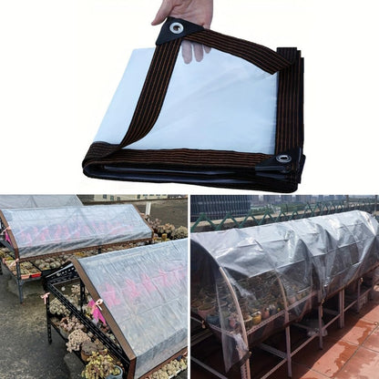 Clear Waterproof PE Tarp, Transparent Outdoor Cover with Metal Grommets🛡️