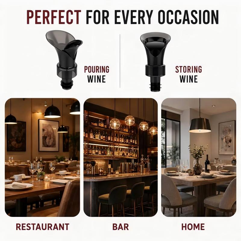 Flower Petal Wine Pourer and Stopper Drip Free Spill Proof