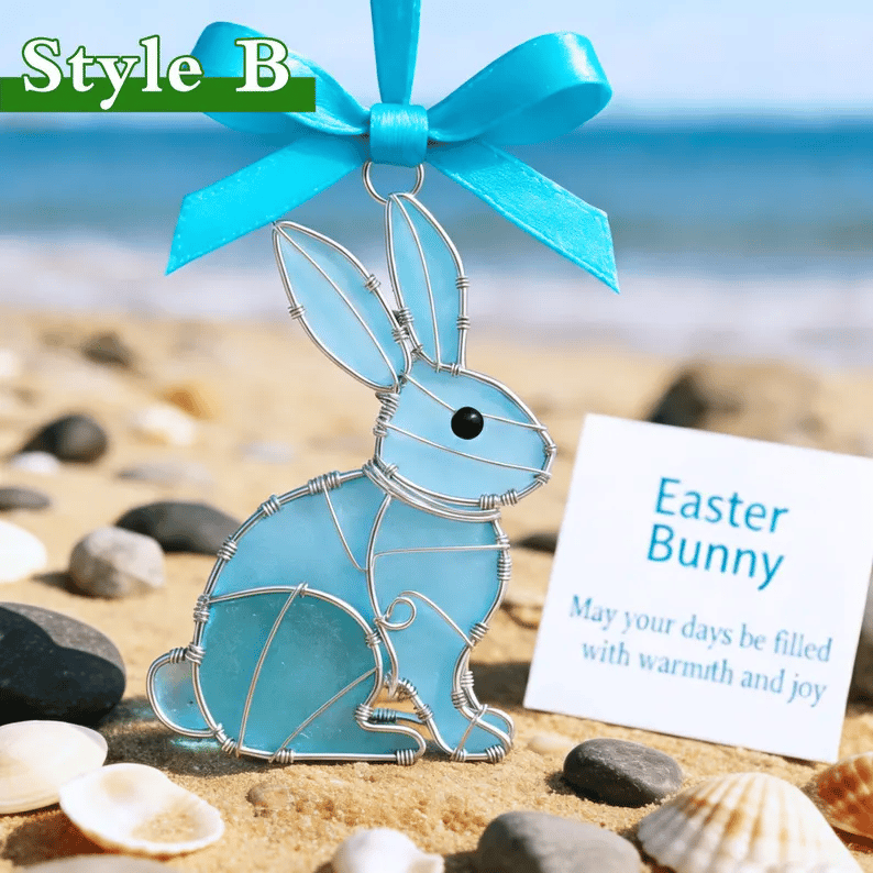🐣🌊Easter Wire Wrapped Sea Glass Ornaments ✨Shaped by Nature & Crafted by Hand💝
