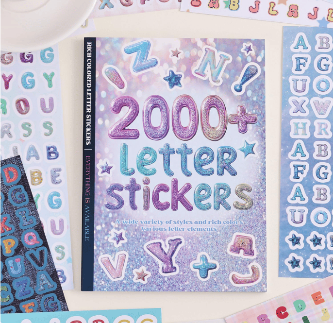 🔥Last Day 49% OFF - ✨🎨2000+ Pcs Alphabet Sticker for Journaling,Fun & Colorful Craft Letter Stickers for Junk Journal, Scrapbooking Supplies