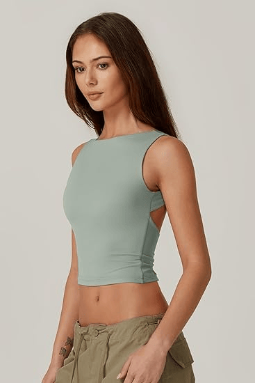 ⏰LAST DAY 50% OFF🔥Women's Sexy Open Back Sleeveless Crop Tank