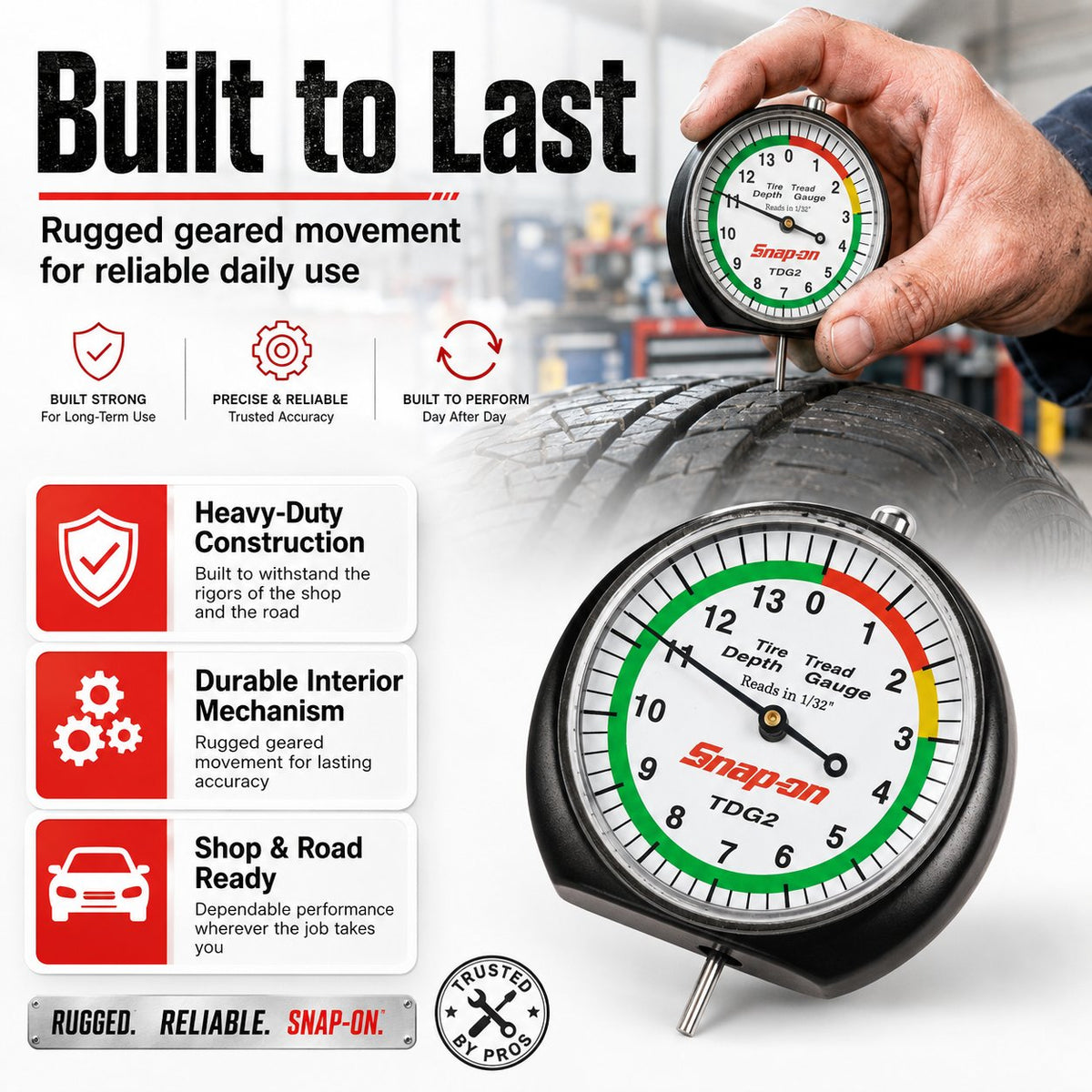 🛞 Snap-on TDG2 Dial-Type Tread Depth Gauge
