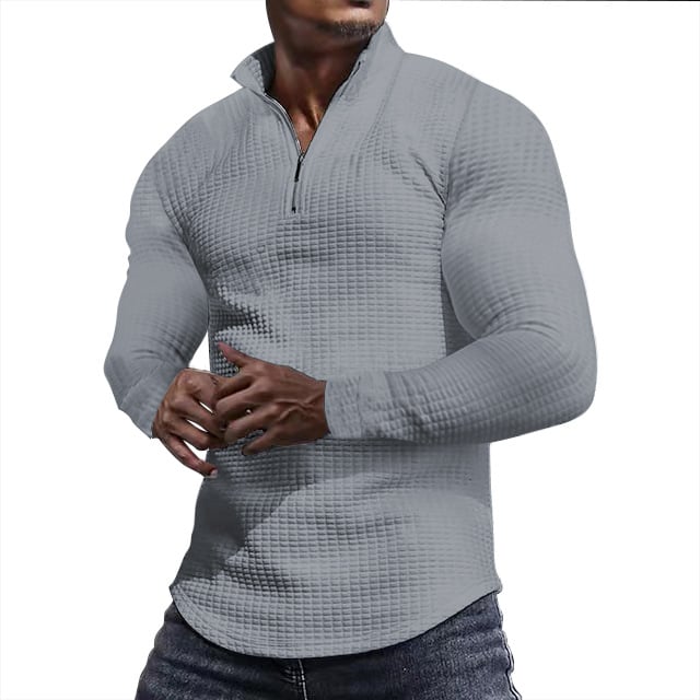 🎁Last Day Promotion 49% OFF🔥Men's Regular Fit Plain Half Zip Up Sweatshirt