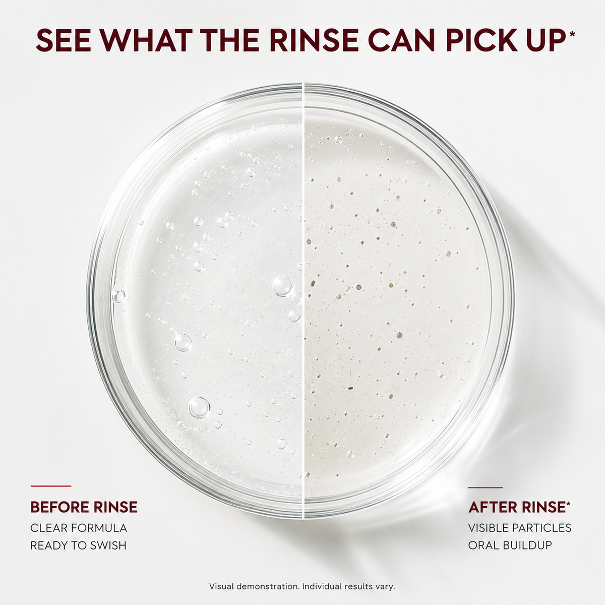 Advanced Stain-Lifting Whitening Mouthwash: Visible Debris Removal & Fresh Breath