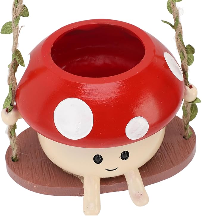 🍄 Whimsical Ceramic Mushroom Hanging Planters 🌼