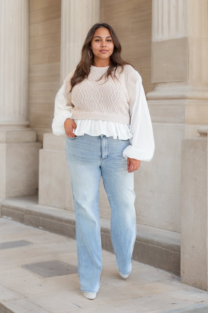 🏆LAST DAY 49% OFF💥 Vintage Wash Plus-Size Jeans -Stretchy, Straight Leg & Butt-Lifting Fit🎁