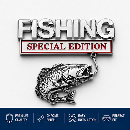 🔥Hot Sale 49% OFF- 🎣 Fishing Special Edition Premium 3D Metal Vehicle Emblem Badge
