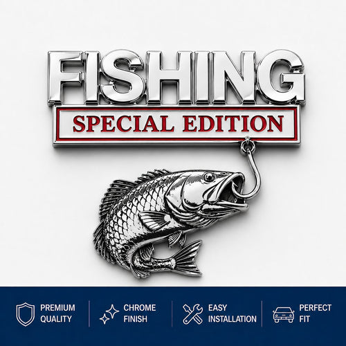 🔥Hot Sale 49% OFF- 🎣 Fishing Special Edition Premium 3D Metal Vehicle Emblem Badge
