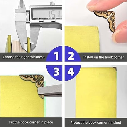🔥LAST DAY 49% OFF - 100PCS📚Multifunctional metal book corner protector