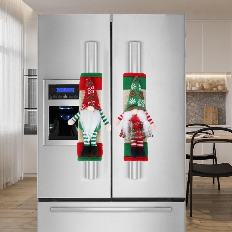 🎅Early Christmas 50%OFF🎅2 set Christmas Gnome Design Fridge Door Handle Cover