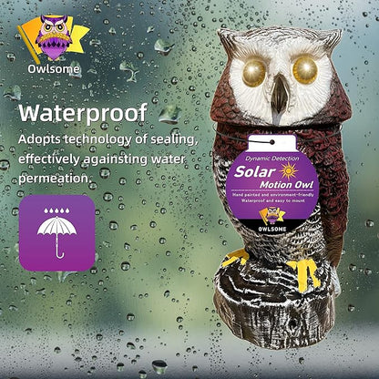 🔥Last 4 hours Sale: Save $30 -🦉Red Solar Owl with Flashing Eyes