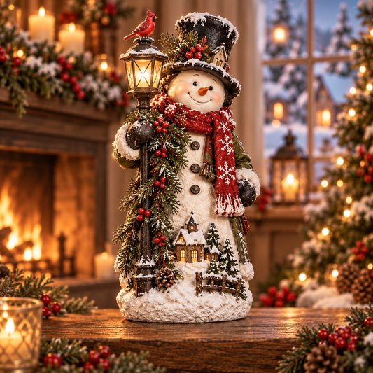 Vintage Christmas Village Snowmen ⛄🎄 – Charming Miniature Holiday Decor