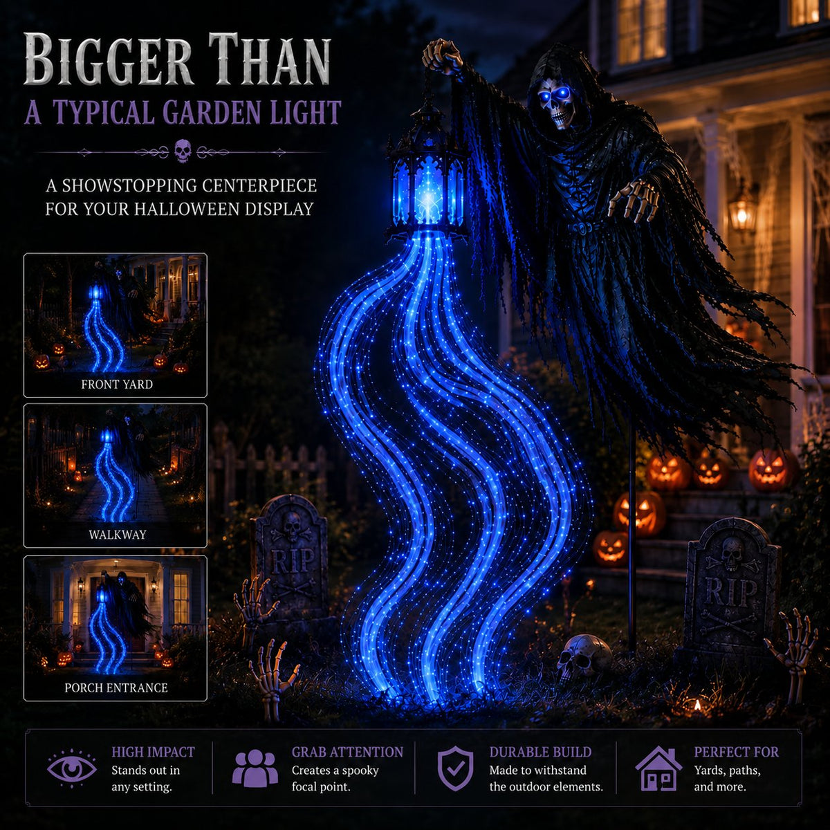 🔥🔥💀Halloween Grim Reaper's Haunting Lamp