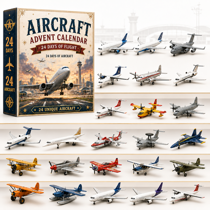 🎄Last Day 49% OFF – ✈️ Aircraft Advent Calendar 2026 | 24 Days of Flight with 24 Unique Miniature Airplanes, Jets & Aviation Collectibles 🎄🎁