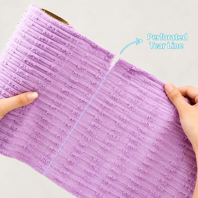 Tearable Plush Cleaning Cloths, 20 Sheets Per Roll, High Absorbency Multi-purpose Kitchen Towels