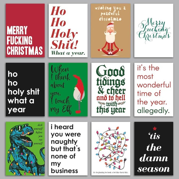💥CHRISTMAS SALE💥🦖Funny Christmas Greeting Cards✉🎁