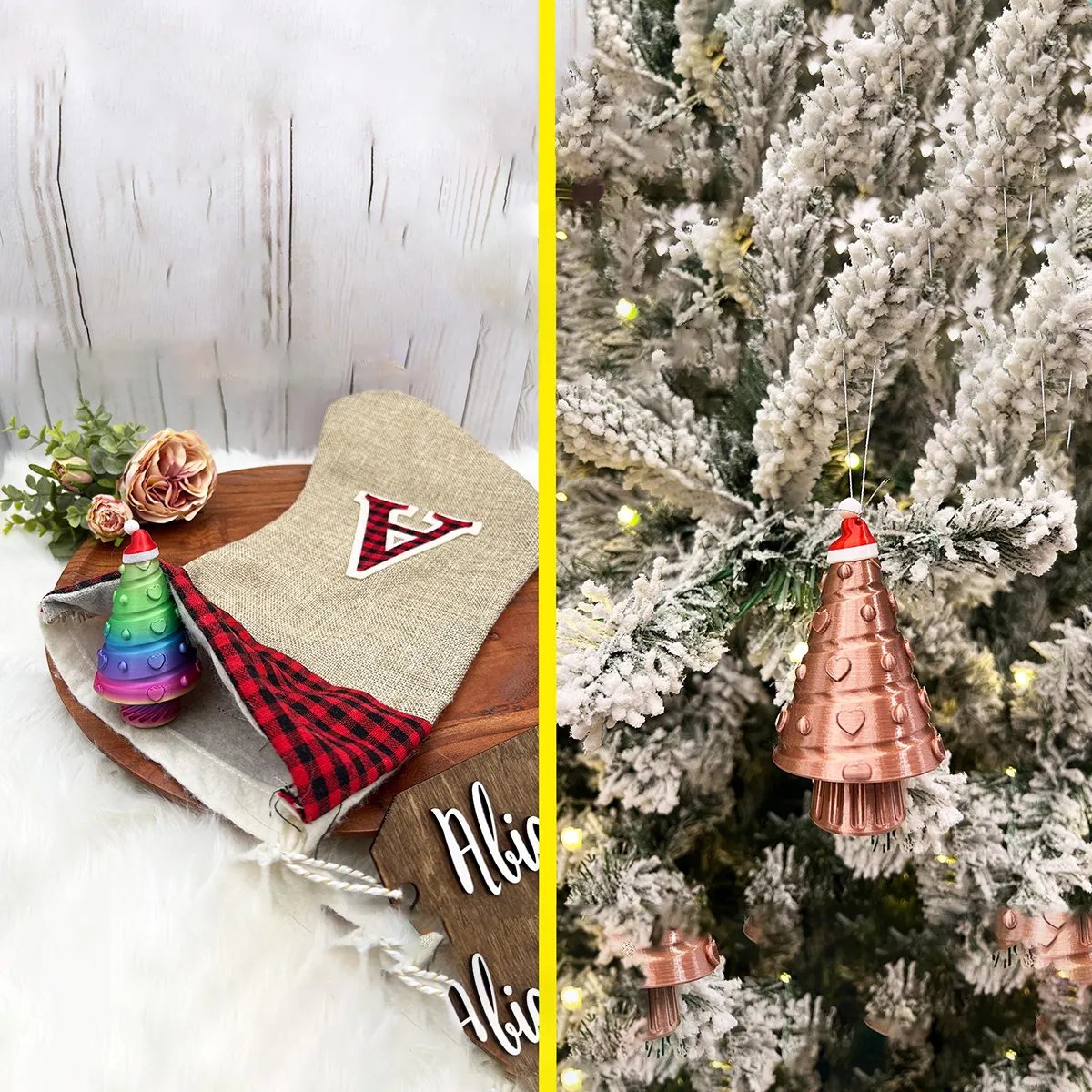 🔥LAST DAY SALE 49% OFF🎄3D Printed Christmas Tree Stasher Ornament💸