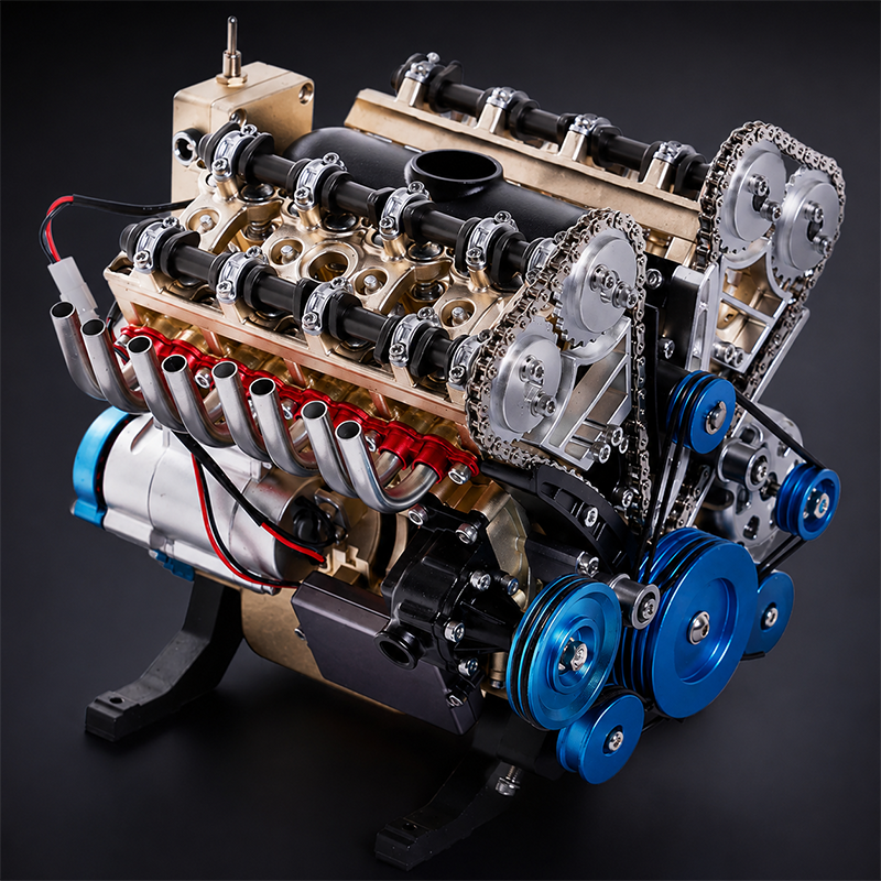 🏎️The Ultimate Desktop Masterpiece: Miniature V8 Small-Block Static Model Kit🛠️