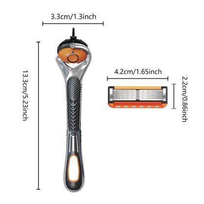Cartivoe™ 6-Blade Razor Refill Kit for Men – Choose 24, 48 or Handle Bundle 🪒
