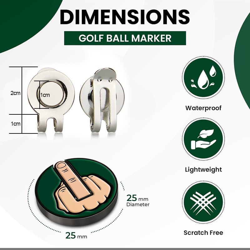 🔥Last 4 hours Sale: Save 50% -🎅Funny Creative Golf Ball Marker Hat Clip