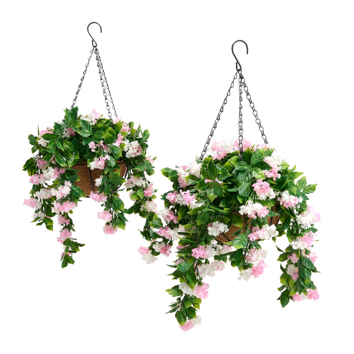 ✈️🌺Faux Crepe Myrtle Hanging Baskets – Ultra-Realistic🌸✨