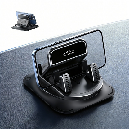 360° Rotatable Car Dashboard Phone Mount, One Hand Operation Auto Cell Phone Holder for 4-7 Inch Smartphones