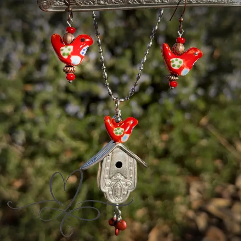 🐦The 1925 “Normandy" Birdhouse • Made from the Hollow Handles of Silver-plated Knife✨