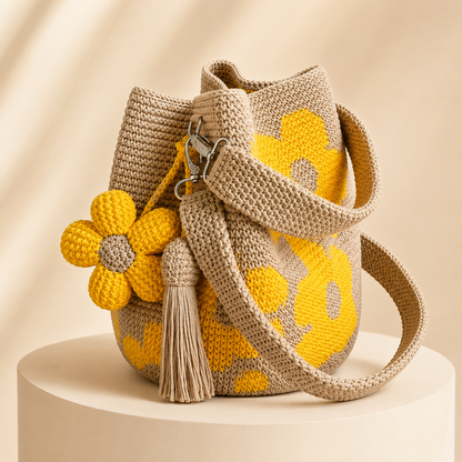 Handwoven Flower Bucket Bag🔥