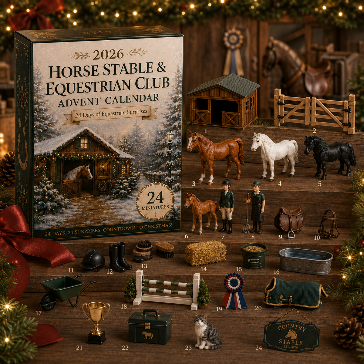 2026 Equestrian Life Advent Calendar 🐴🏇 – 24 Days of Horse Stable Surprises