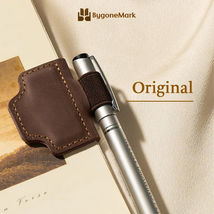 LAST DAY 70% OFF - Personalized Magnetic Leather Pen Holder Bookmark