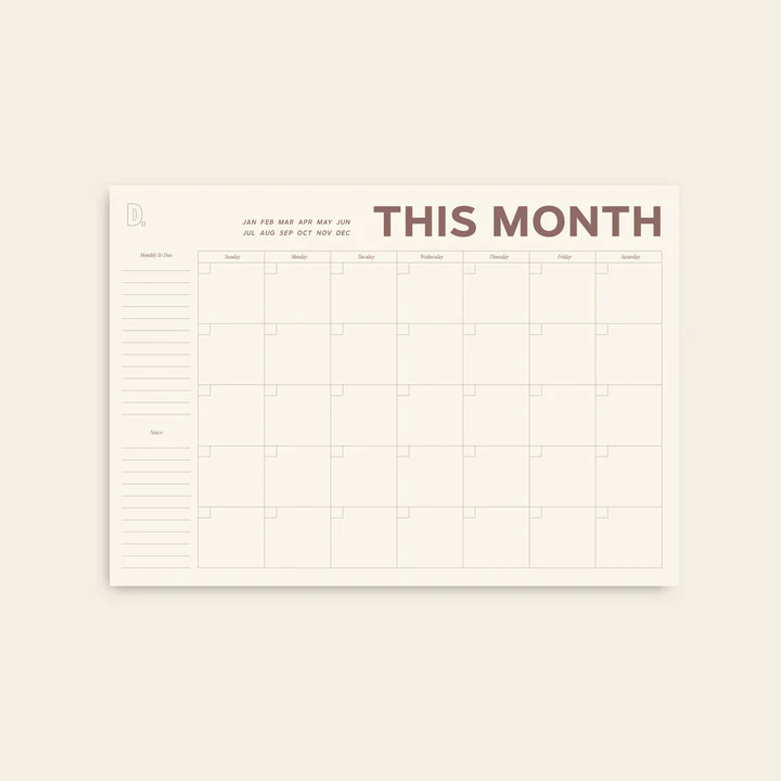 《Undated Large-Size Monthly Calendar 📅: 12 Tear-Away Pages to Ditch "Date Constraints" in Scheduling》
