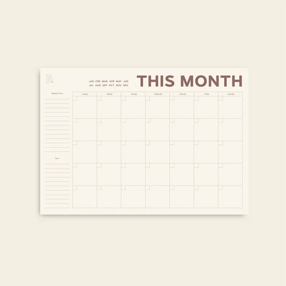 《Undated Large-Size Monthly Calendar 📅: 12 Tear-Away Pages to Ditch "Date Constraints" in Scheduling》