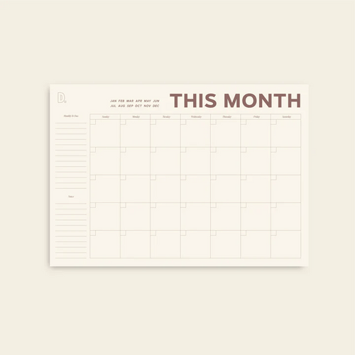 《Undated Large-Size Monthly Calendar 📅: 12 Tear-Away Pages to Ditch "Date Constraints" in Scheduling》
