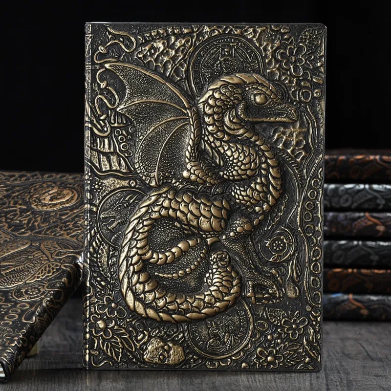 🔥Last 4 hours Sale: Save 49% -💥Limited Edition Flying Dragon Embossed Notepad(❤️HARD COVER)