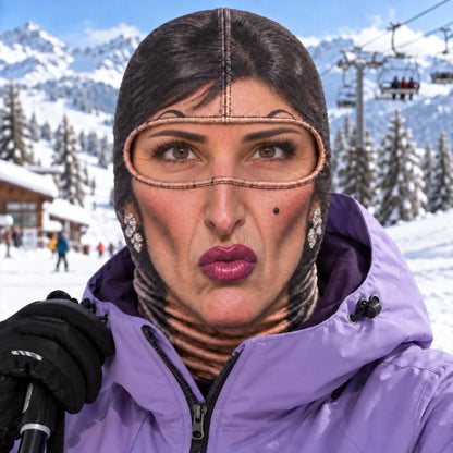 ⛷️ Funny Ski Mask – Born for the Slopes Winter Face Cover