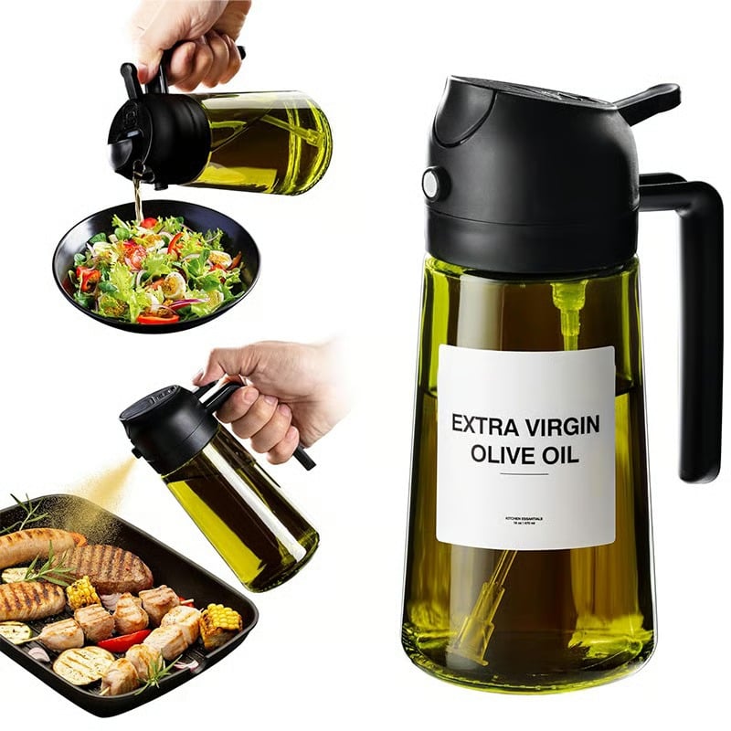 💕2 in 1 Glass Oil Sprayer & Dispenser🔥