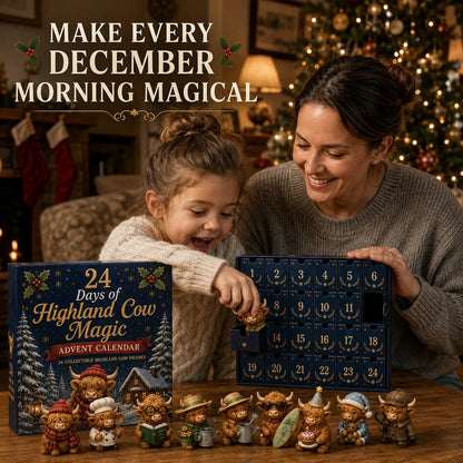 ⏳ Last Day 50% OFF – 🐮 24 Days of Highland Cow Advent Calendar | 24 Unique Highland Cow Characters with Different Outfits, Hobbies & Personalities for a Cozy Christmas Countdown 🎄