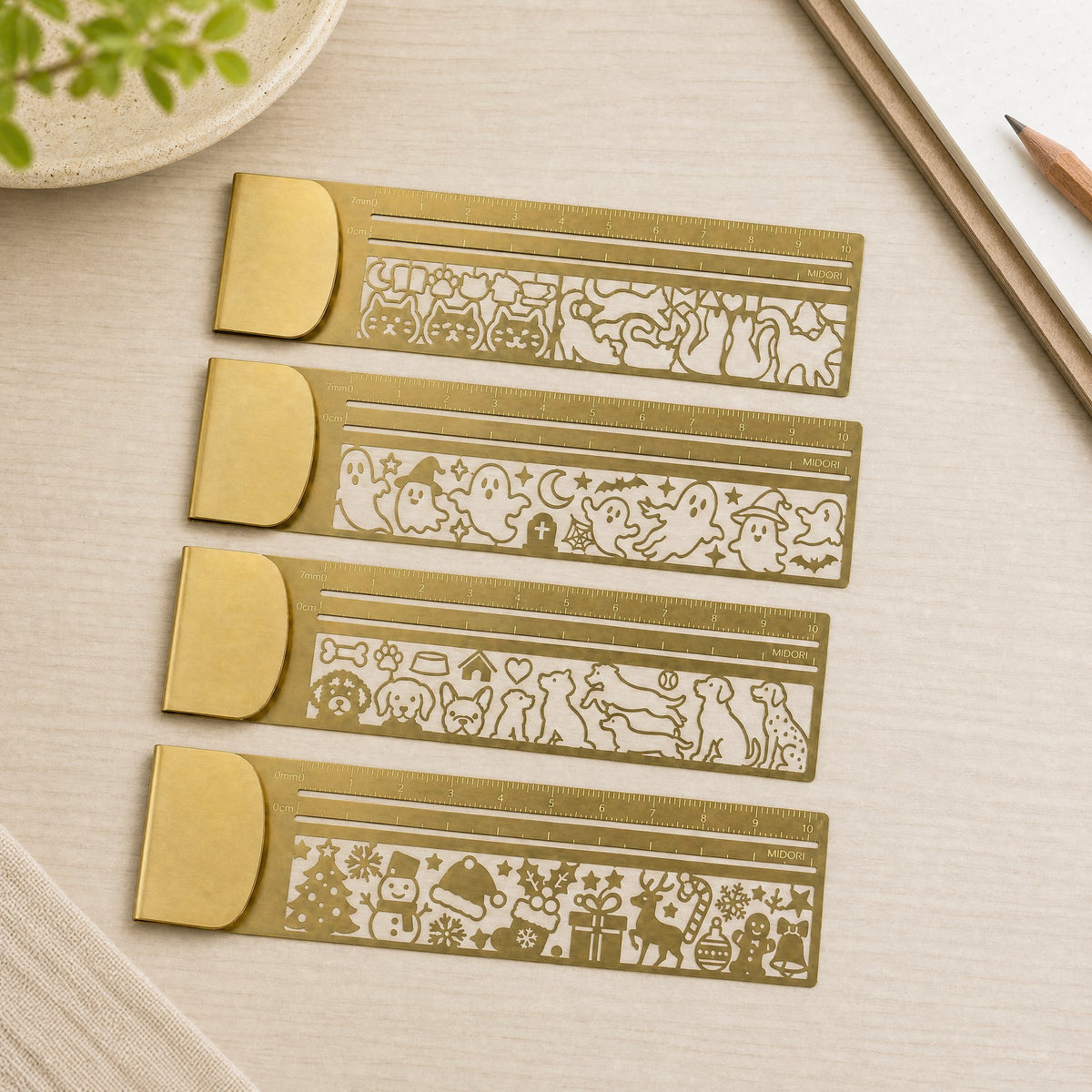 😻📏 Cat Lover’s 3-in-1 Metal Bookmark Ruler | Bookmark, Ruler & Coloring