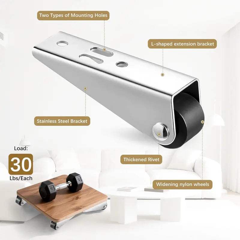 ✨✨🍯 Door anti-sagging pulleys– ✨ Smooth and quiet sliding – Suitable for barn doors, cabinets, and wardrobes