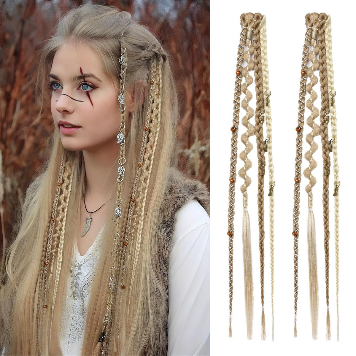 ✨ Festival Boho Braided Hair Extensions | 3 Ways to Style Your Dreadlock Hair