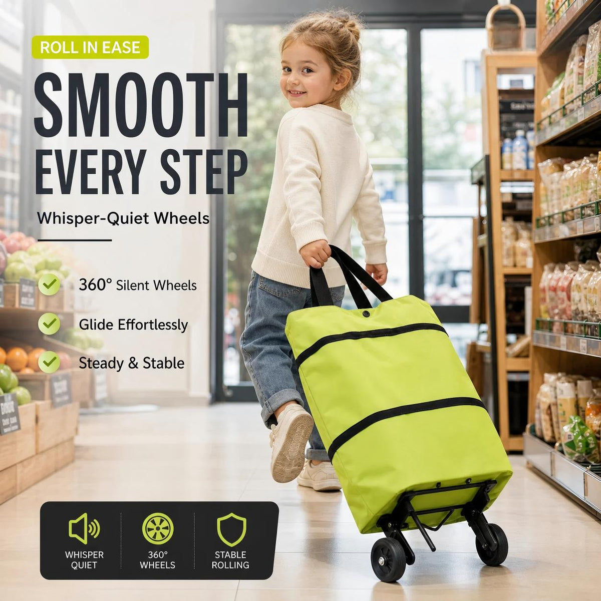 🏆Last Day Promotion 50% OFF!!💞Foldable 2-in-1 Shopping Bag