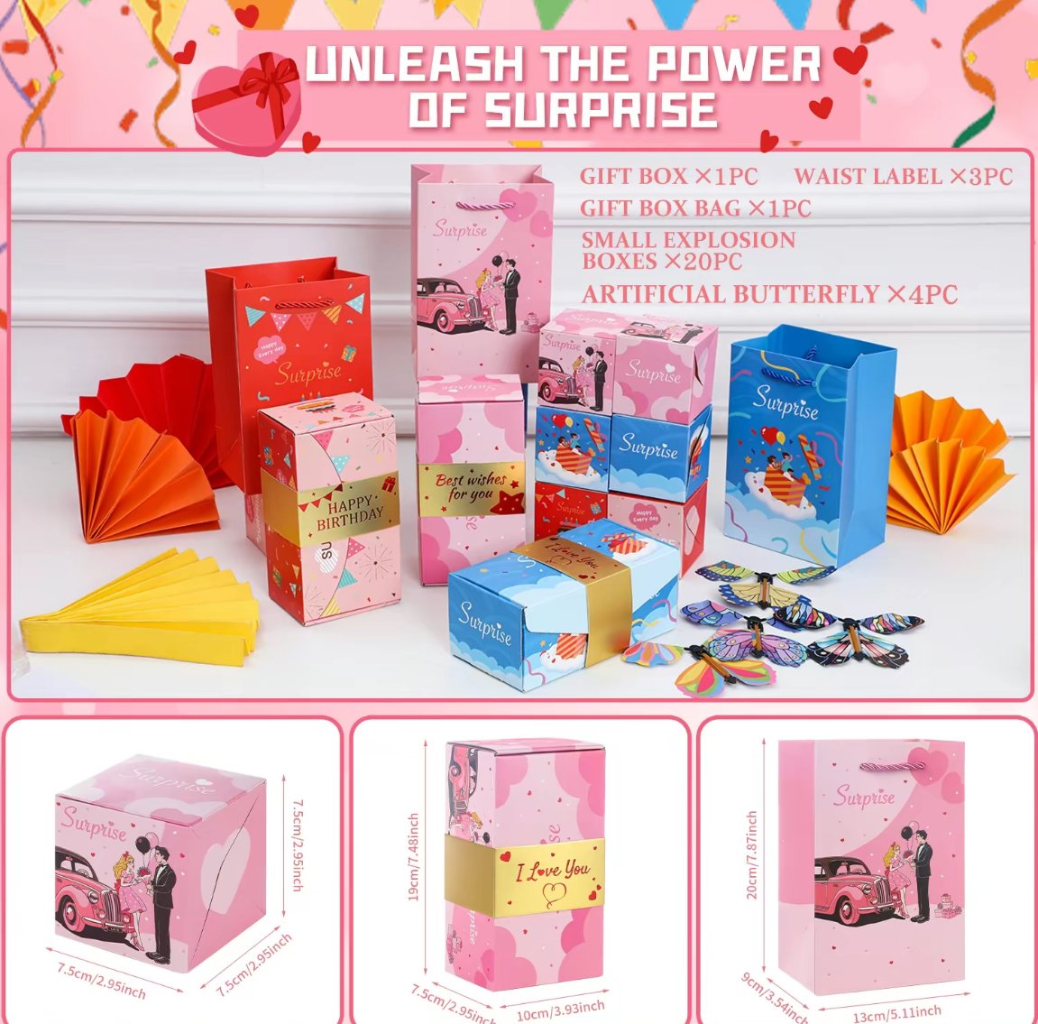 🎁 Valentine’s Day Surprise Explosion Gift Box