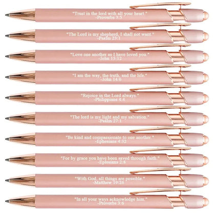 🔥Last Day 49% OFF❤️🙌Find Daily Strength: Premium Comfort Bible Verse Pens – 10pcs (Gift Set)