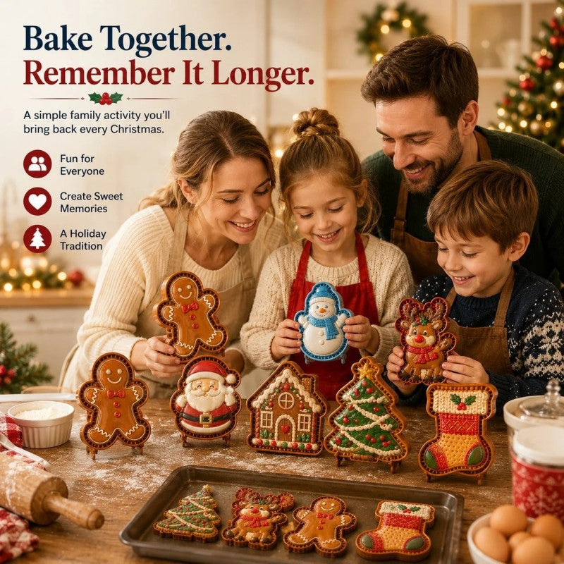 🎄LAST DAY SALE Only $9.99!!🍪Christmas Baking Moulds – 9Festive Designs 🎄