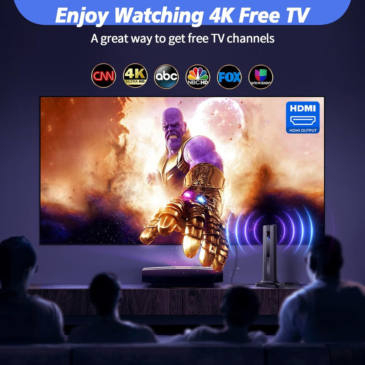 4K HDR TV Antenna - 1000+ Miles Long Range