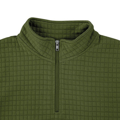 🎁Last Day Promotion 49% OFF🔥Men's Regular Fit Plain Half Zip Up Sweatshirt