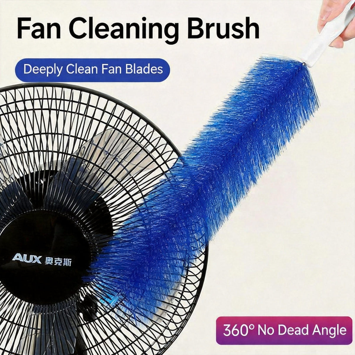 Long-handled, bendable, multi-purpose duster for fan cleaning