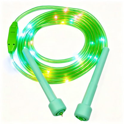 LED Light Up Jump Rope for Kids, Adjustable PVC Skipping Rope with 3 Light Modes