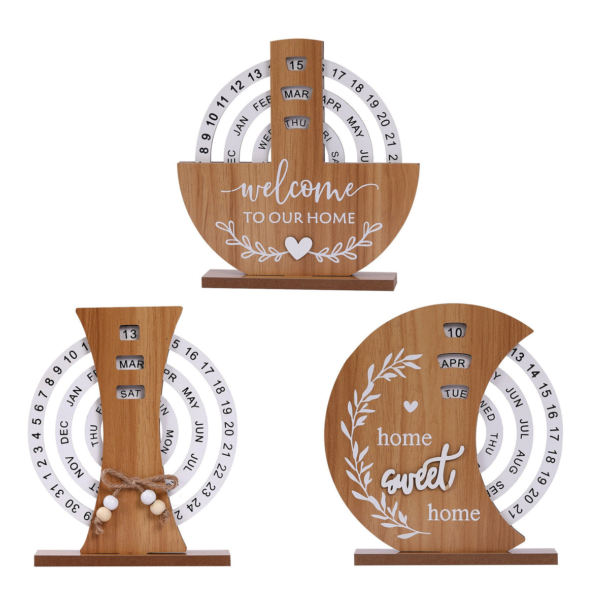 🔥LAST DAY 50% OFF - New Year Wooden Creative Manual Rotating Calendar